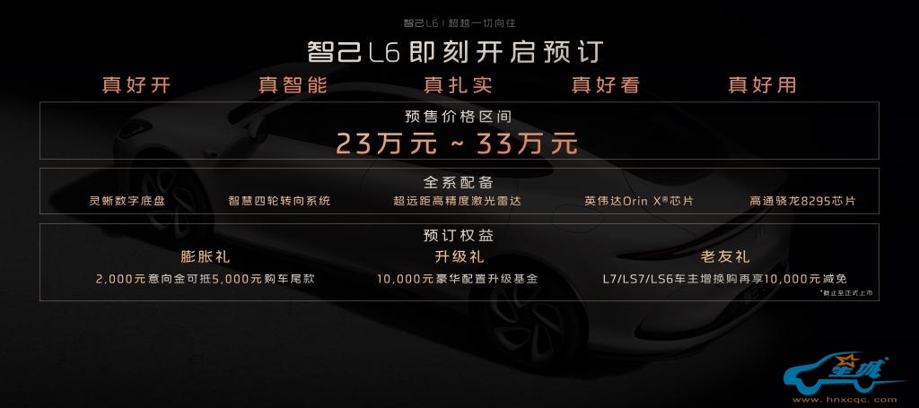 “超级智能轿车”智己L6正式发布，预售价格23万元~33万元